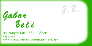 gabor beli business card